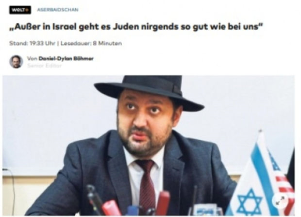 “Welt” nəşrində Azərbaycan-İsrail münasibətlərindən bəhs edən məqalə dərc olunub